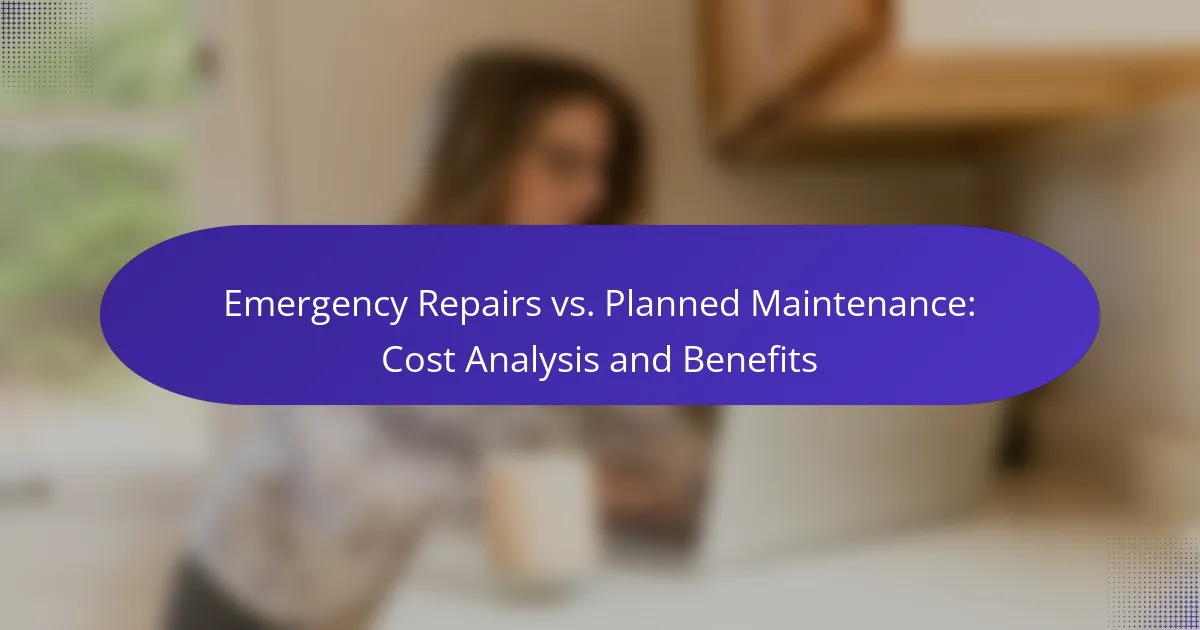 Emergency Repairs vs. Planned Maintenance: Cost Analysis and Benefits