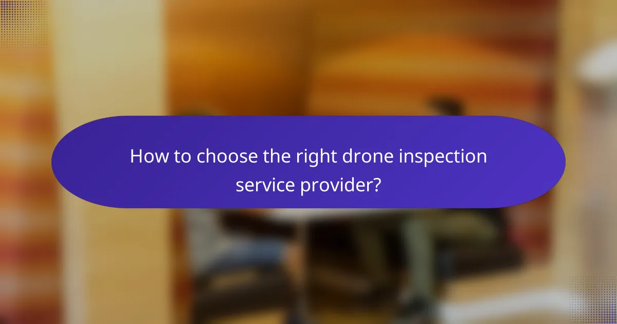 How to choose the right drone inspection service provider?