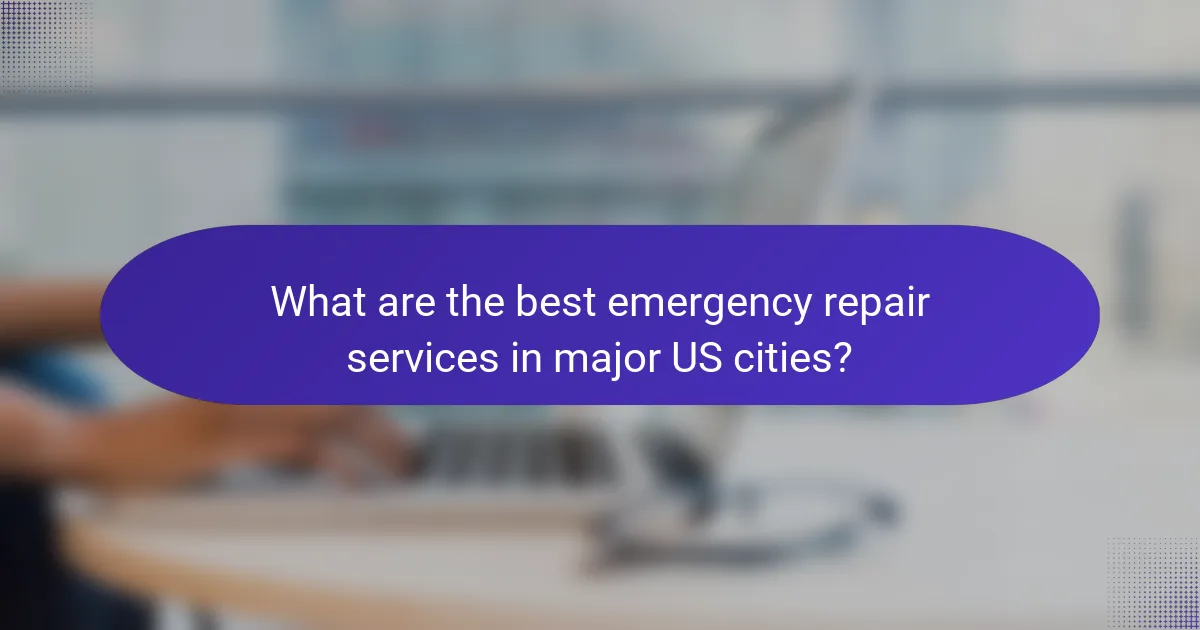 What are the best emergency repair services in major US cities?