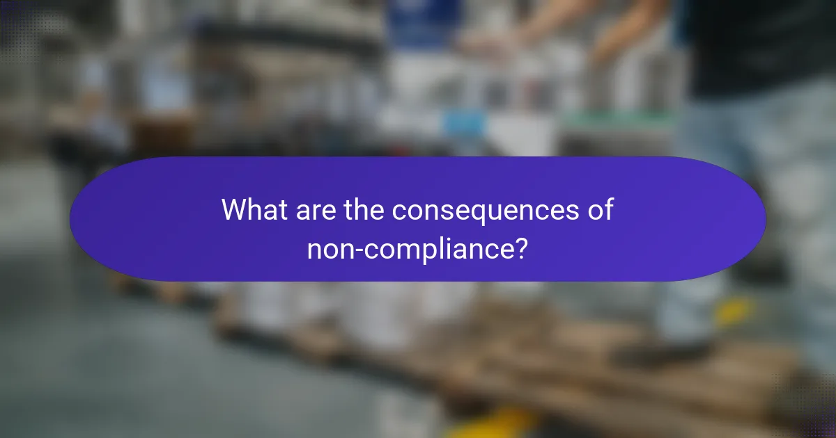 What are the consequences of non-compliance?